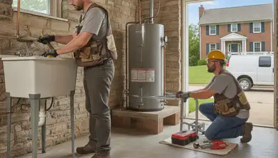 Plumber repairing pipes in Saint Charles, MO for plumbing repair service