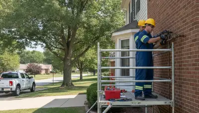 Plumber repairing a pipe in Saint Charles, MO for plumbing repair service