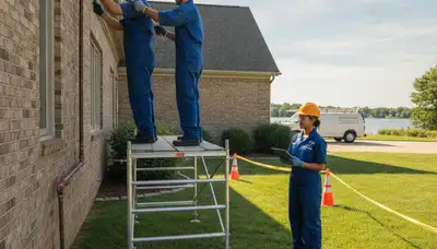 Plumber repairing sink plumbing in Saint Charles, MO for local plumbing service