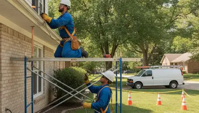 Plumber repairing a leak in Saint Charles, MO for professional plumbing services