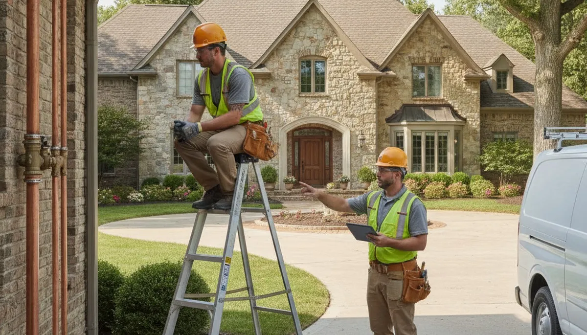 Plumber repairing a pipe in Saint Charles, MO for reliable plumbing repair service