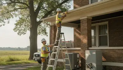 Plumber repairing a pipe in Saint Charles, MO for fast plumbing service