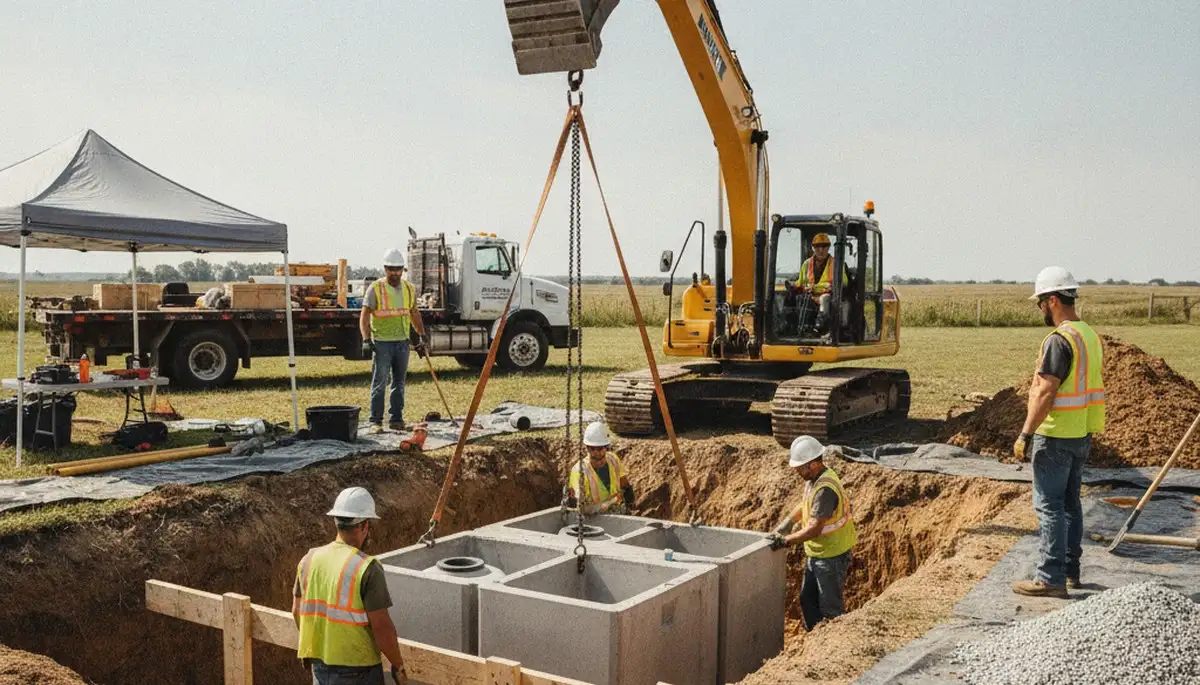 Septic tank installation service in Saint Charles, MO for residential plumbing repair